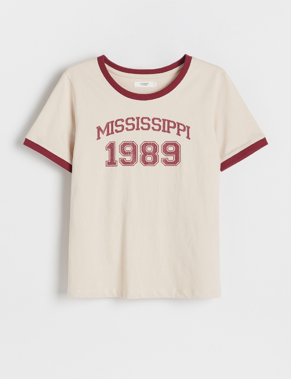 Tricou Reserved, crem - 1 | YEO