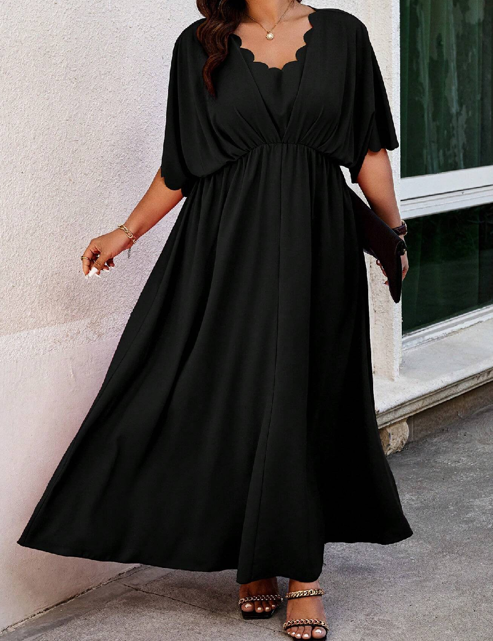 Rochie lunga SHEIN CURVE, negru