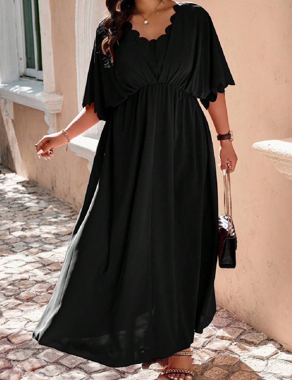 Rochie lunga SHEIN CURVE, negru - 1 | YEO