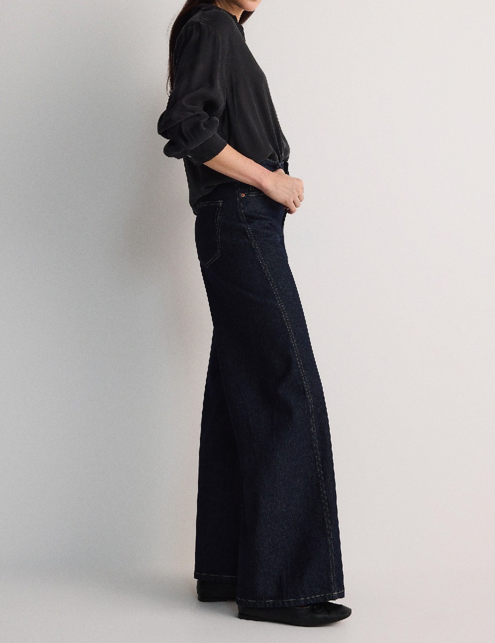 Blugi Reserved, bleumarin inchis - 1 | YEO