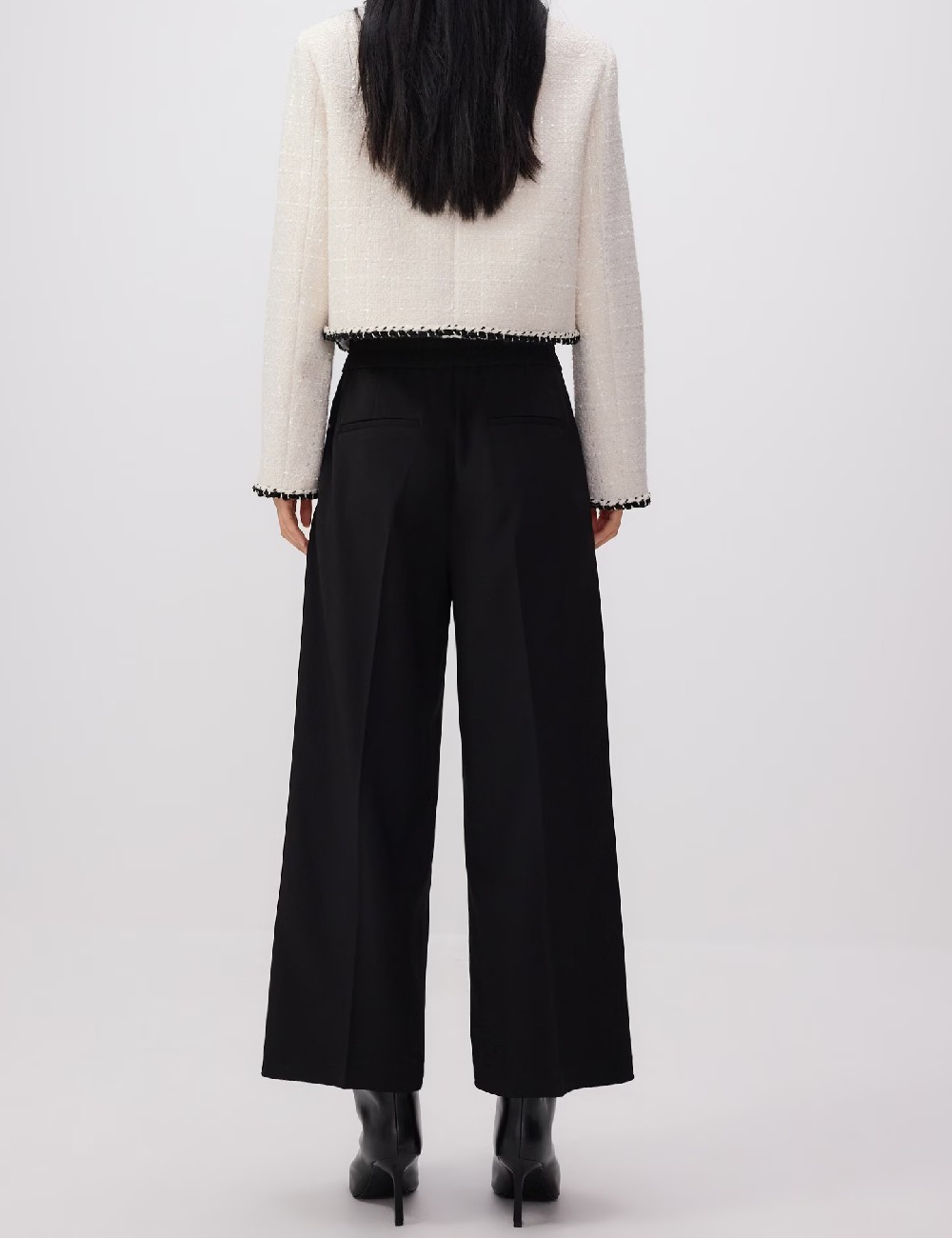 Pantaloni Reserved, negru - 1 | YEO