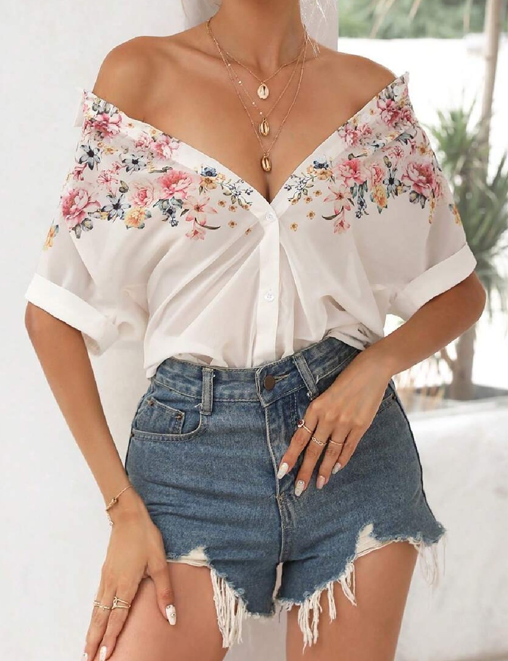 Camasa SHEIN, floral print - 1 | YEO