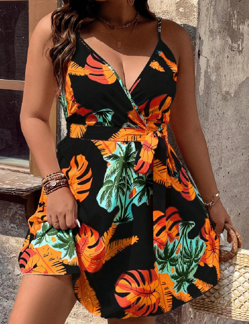 Rochie scurta SHEIN CURVE, mix culori