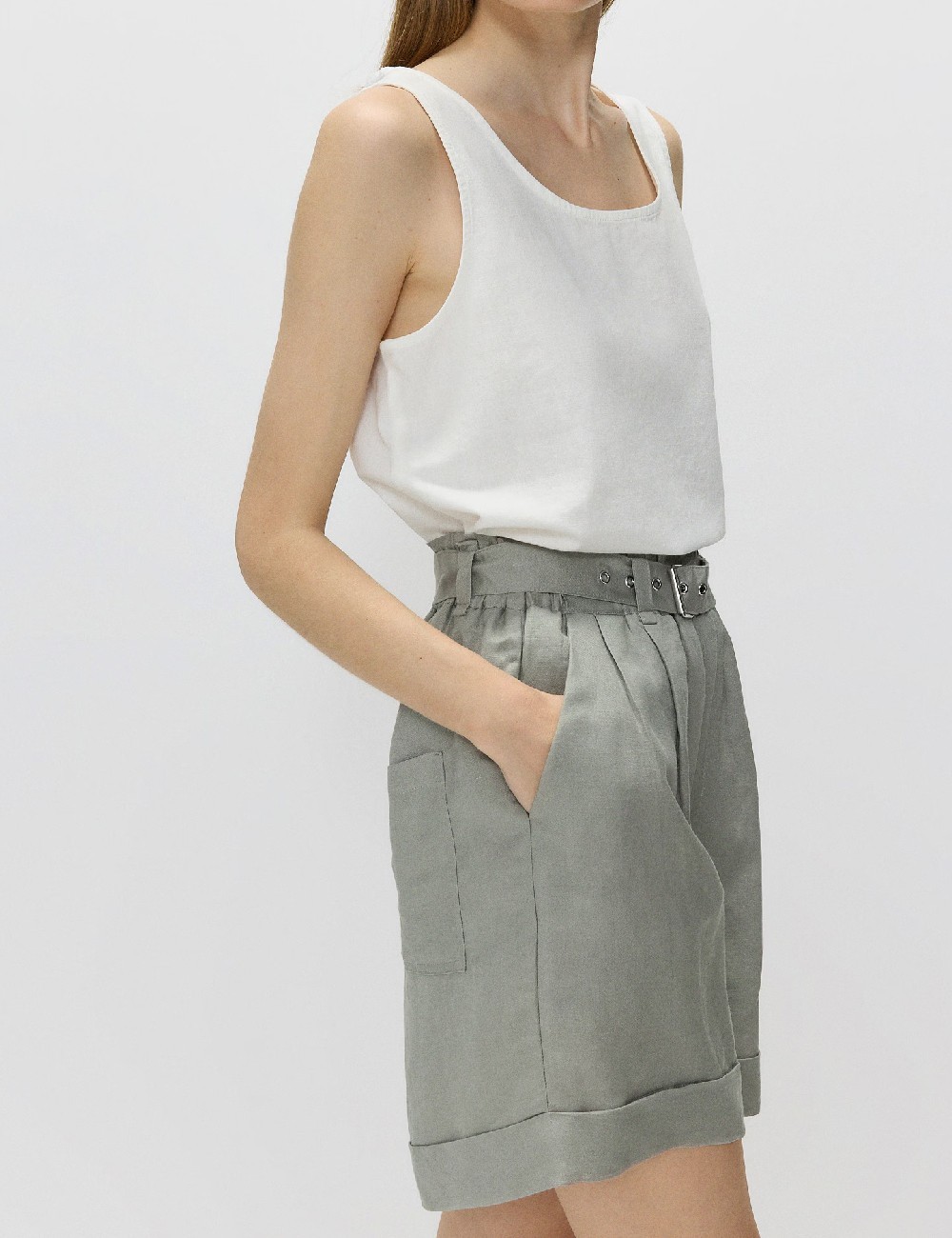Pantaloni scurti Reserved, verde - 1 | YEO