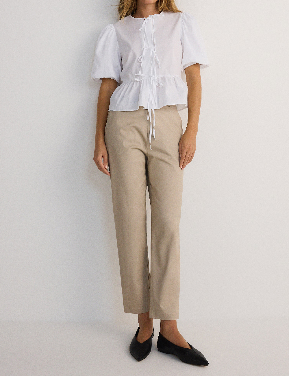 Pantaloni Reserved, crem