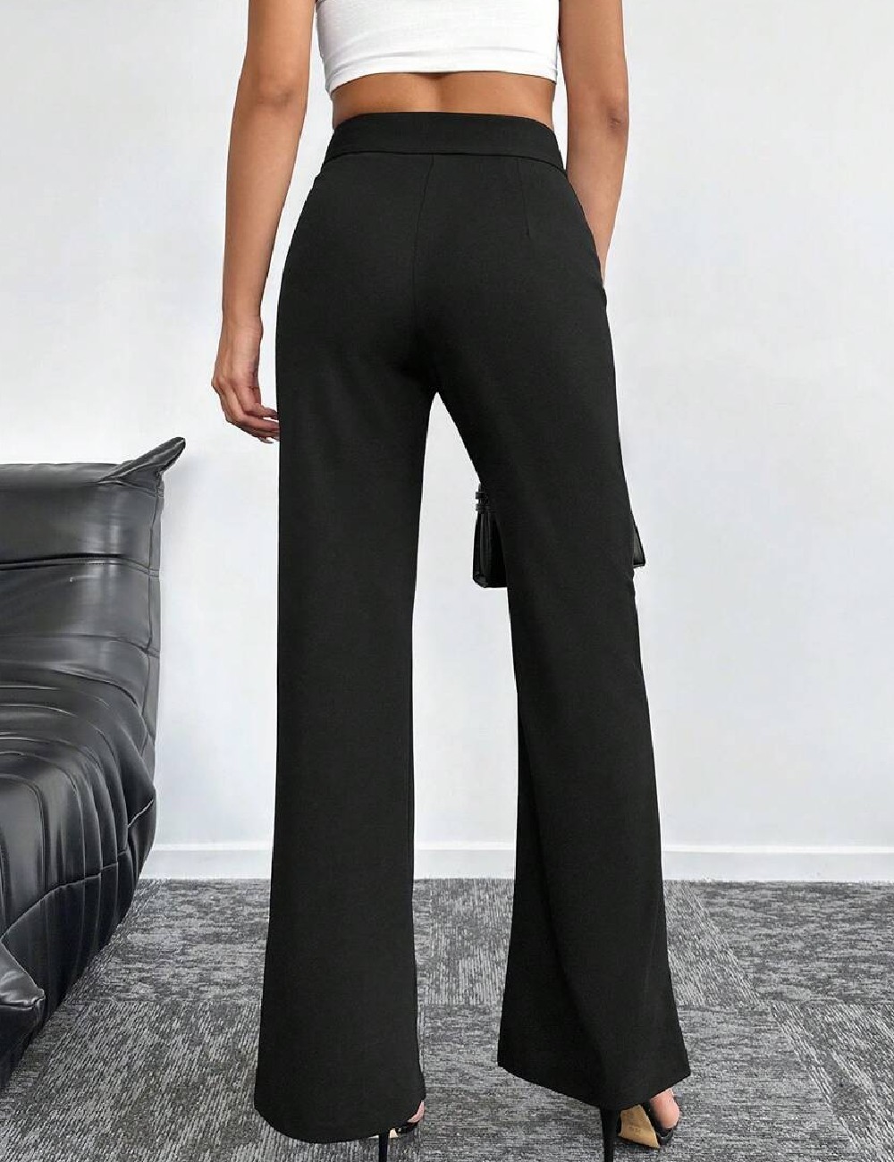 Pantaloni SHEIN, negru - 1 | YEO