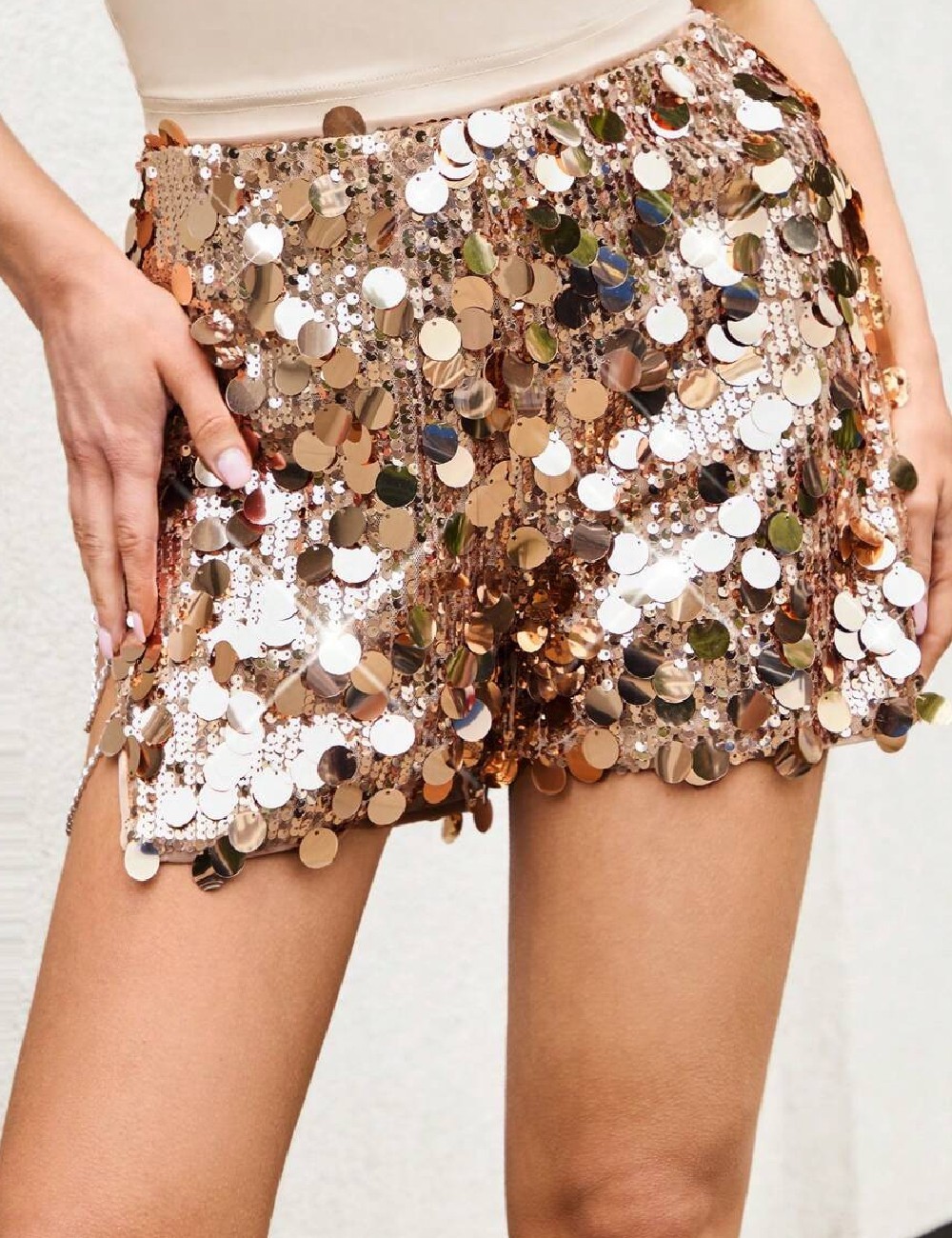 Pantaloni scurti SHEIN, crem - 1 | YEO