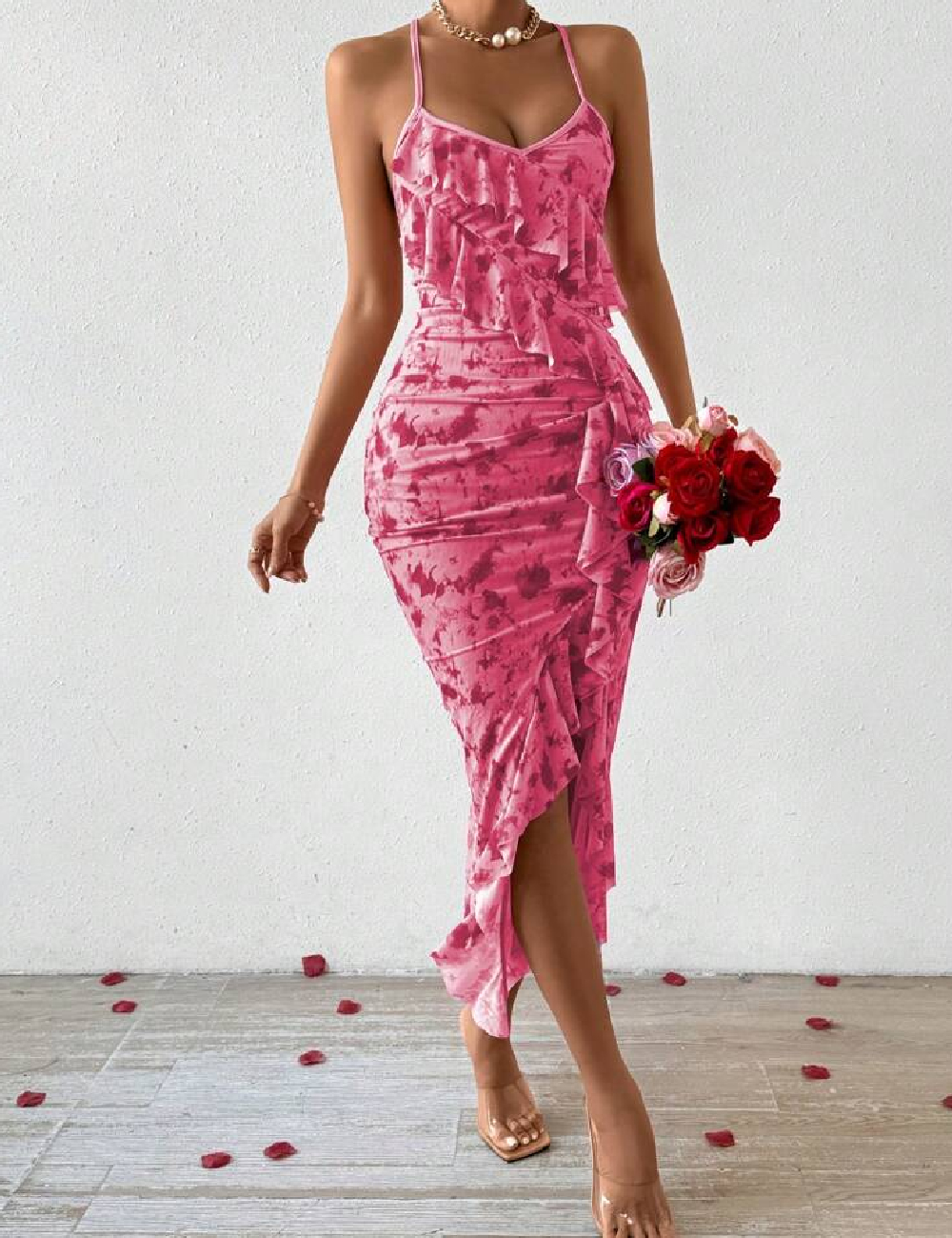 Rochie lunga SHEIN, roz