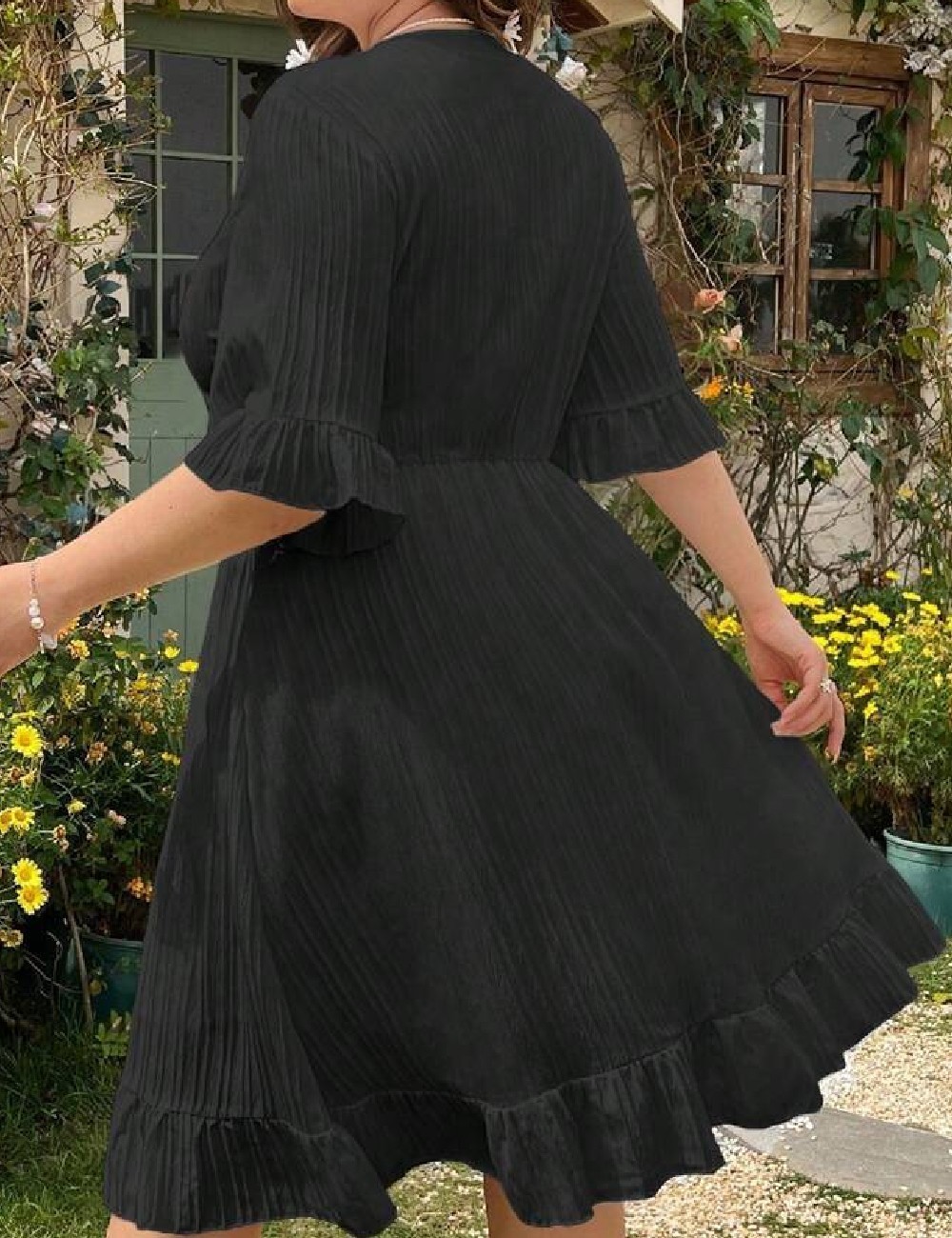 Rochie medie SHEIN CURVE, negru - 1 | YEO