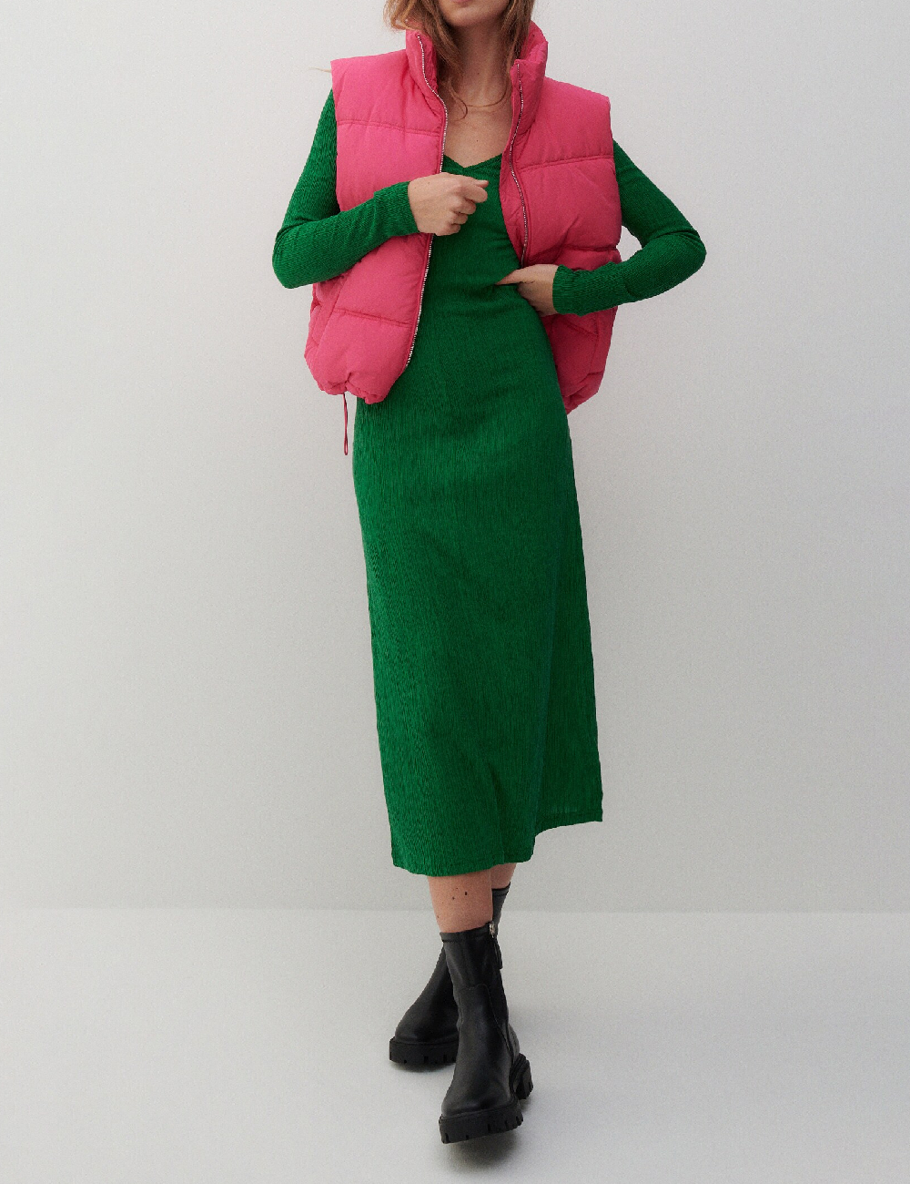 Rochie medie Reserved, verde