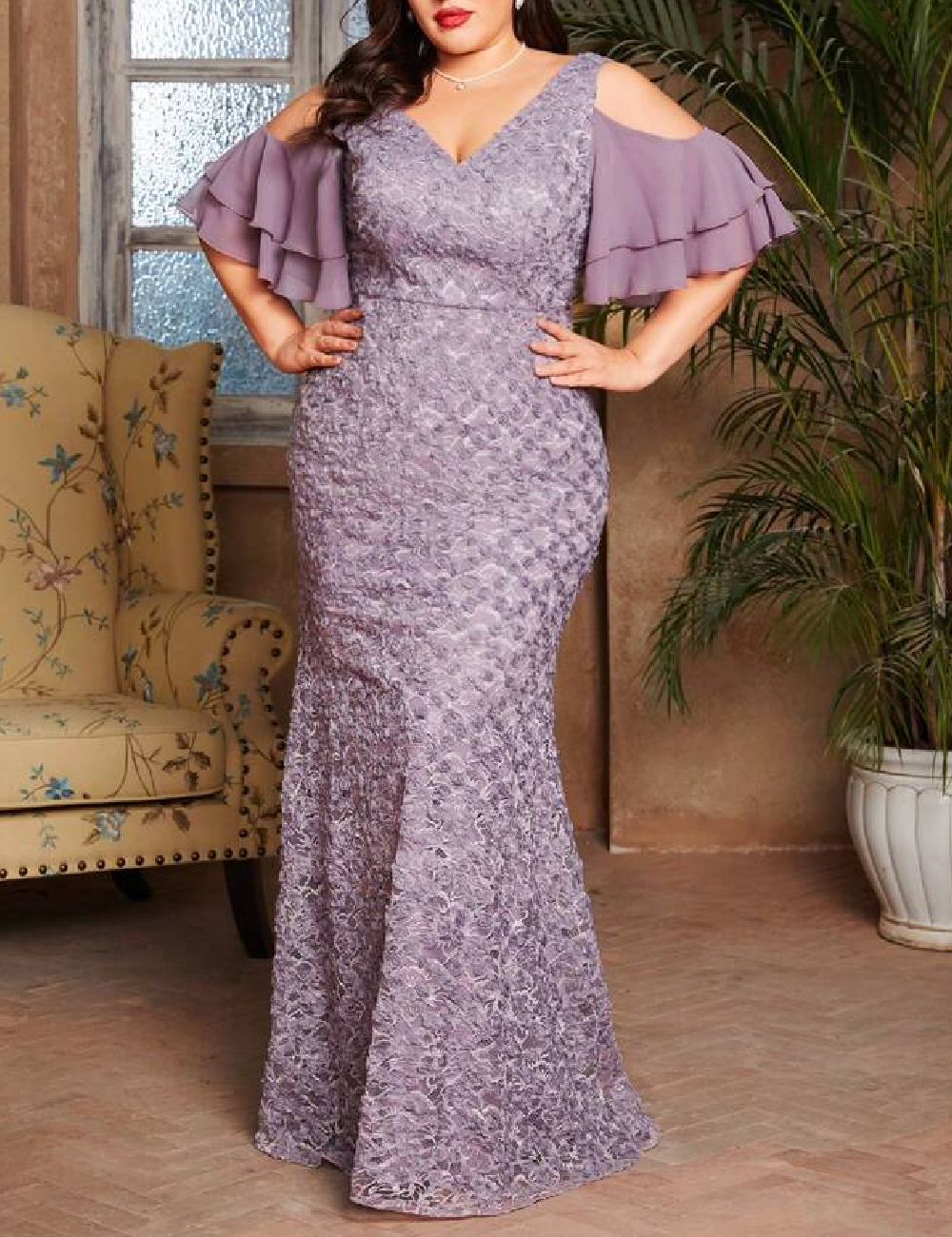 Rochie lunga SHEIN CURVE, mov