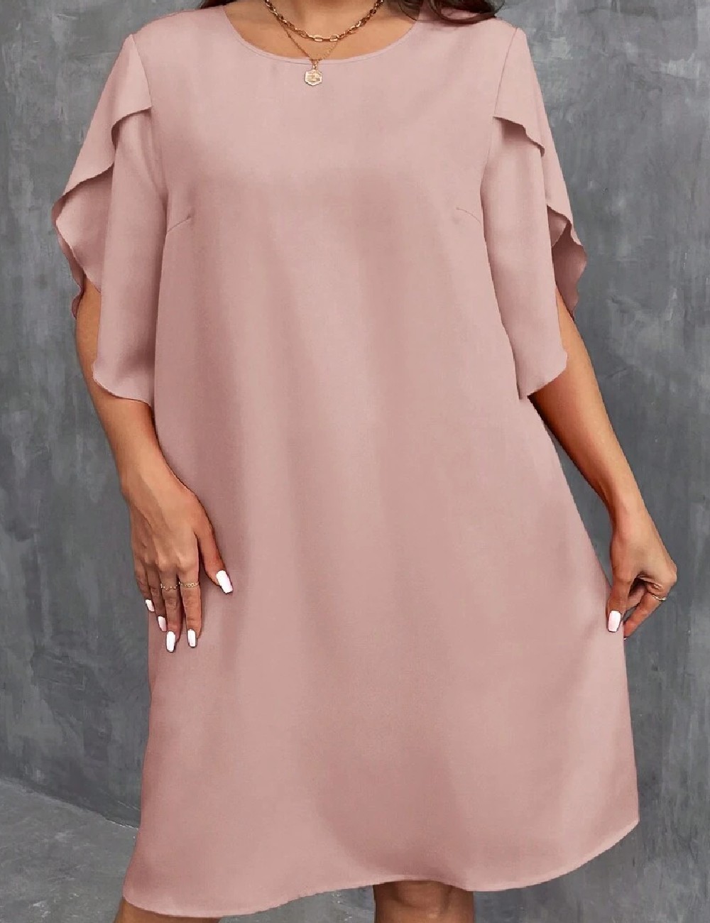 Rochie scurta SHEIN CURVE, roz - 1 | YEO
