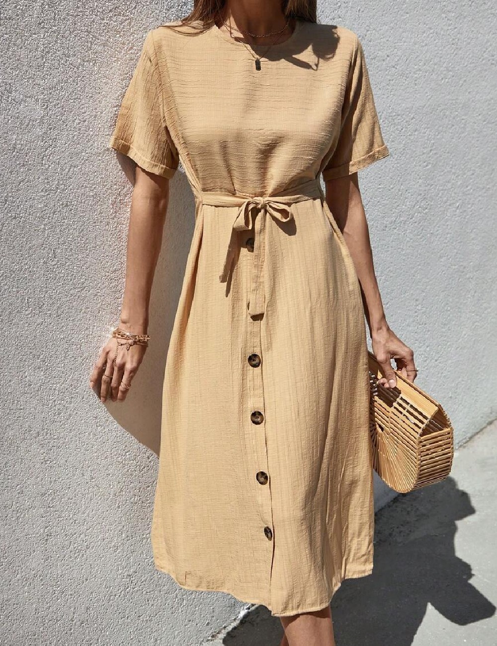 Rochie medie SHEIN, maro - 1 | YEO