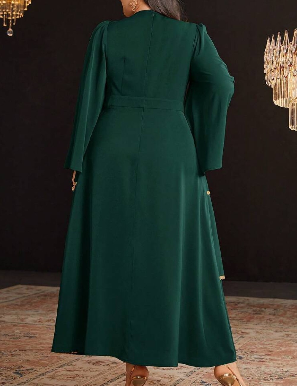 Rochie lunga SHEIN CURVE, verde - 1 | YEO