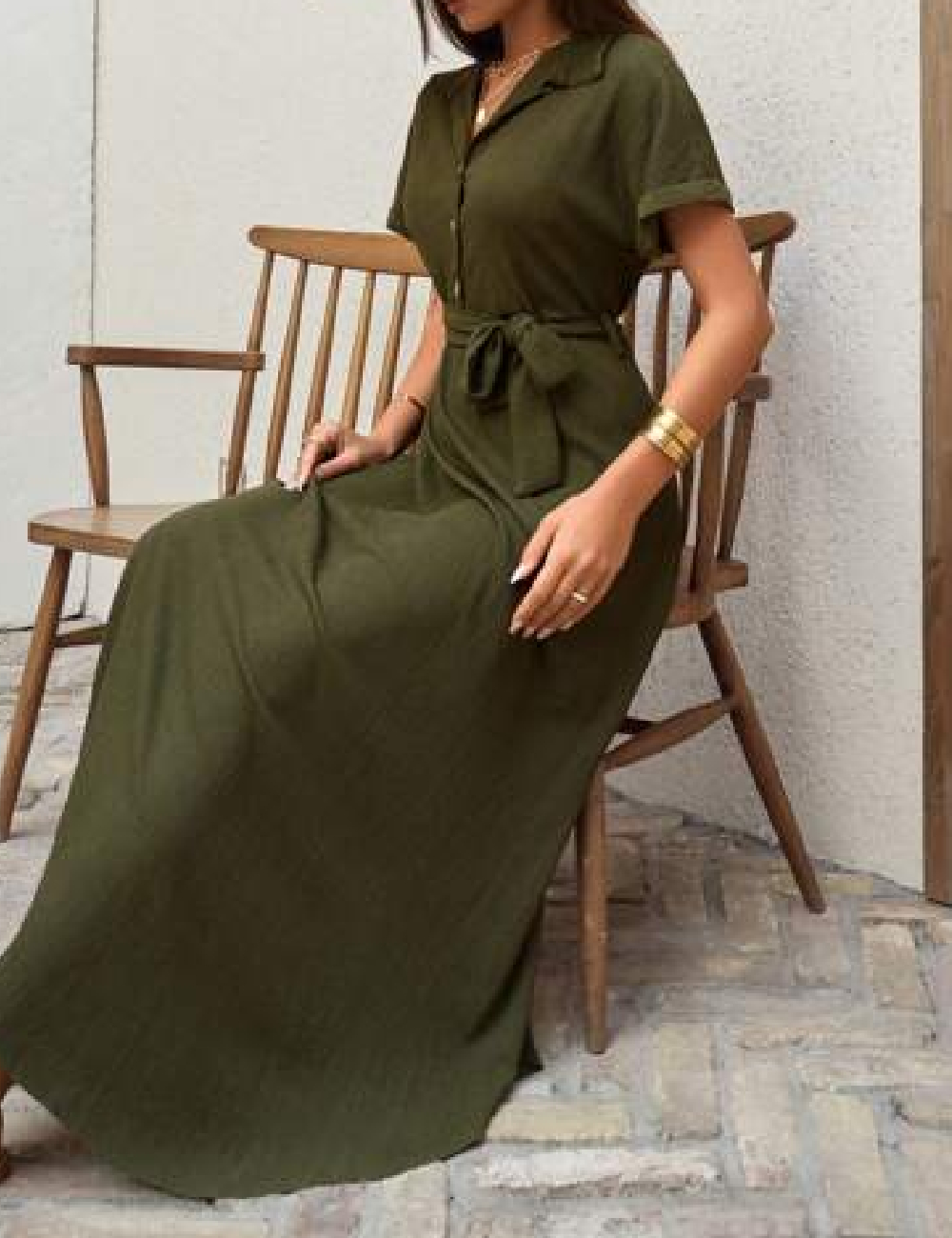 Rochie lunga SHEIN, verde