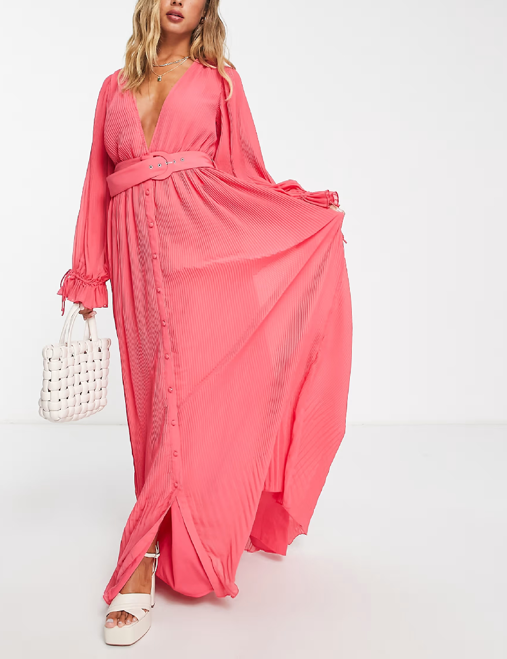 Rochie lunga ASOS, roz