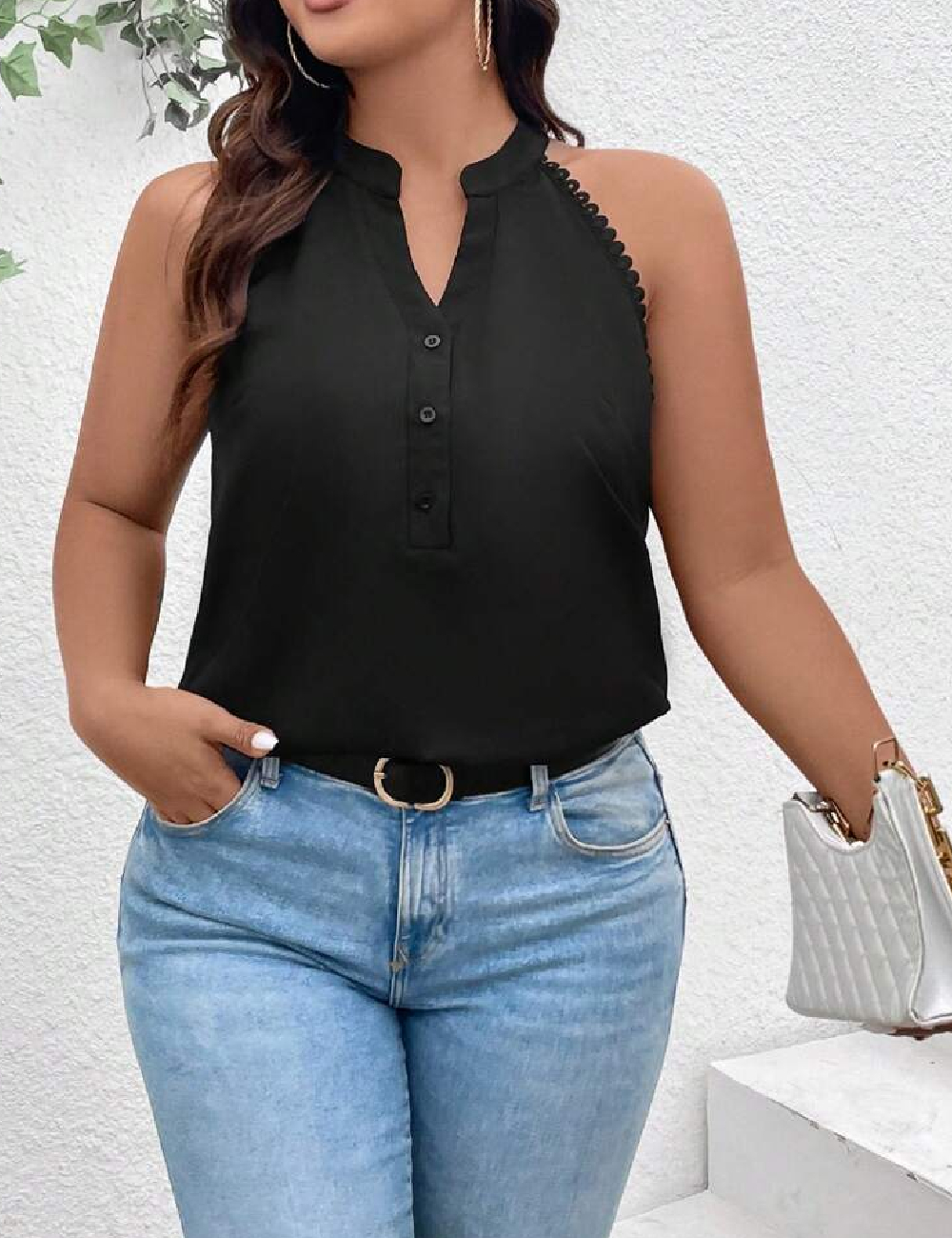 Bluza SHEIN CURVE, negru