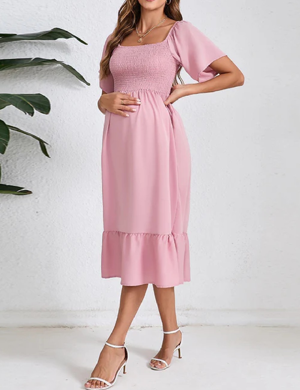 Rochie medie SHEIN Maternity, roz - 1 | YEO