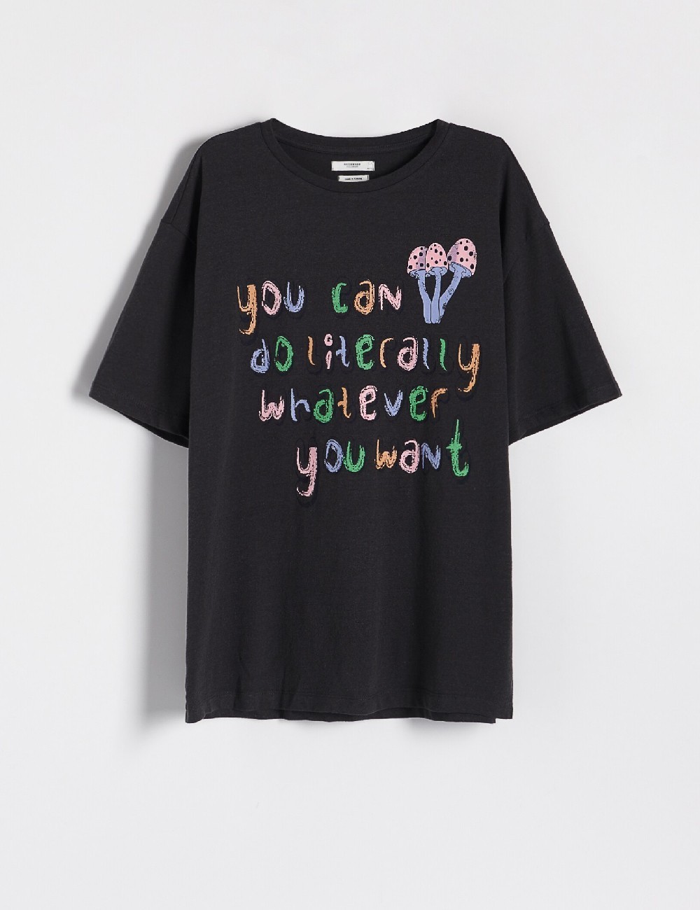 Tricou Oversize Reserved, gri inchis - 1 | YEO