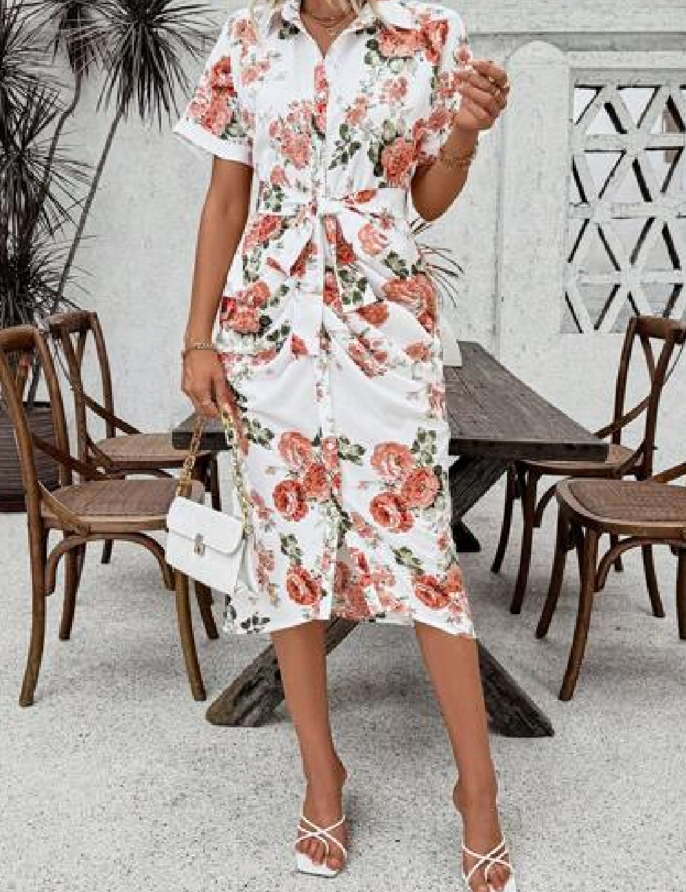 Rochie medie SHEIN, floral print