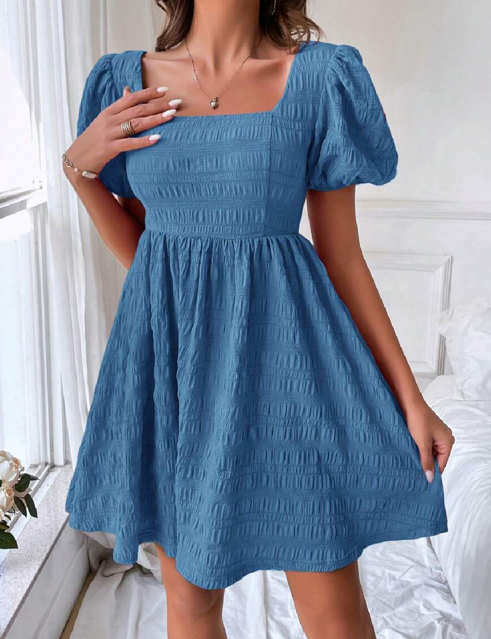 Rochie scurta SHEIN, albastru