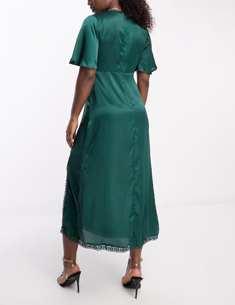 Rochie medie Influence, verde - 1 | YEO