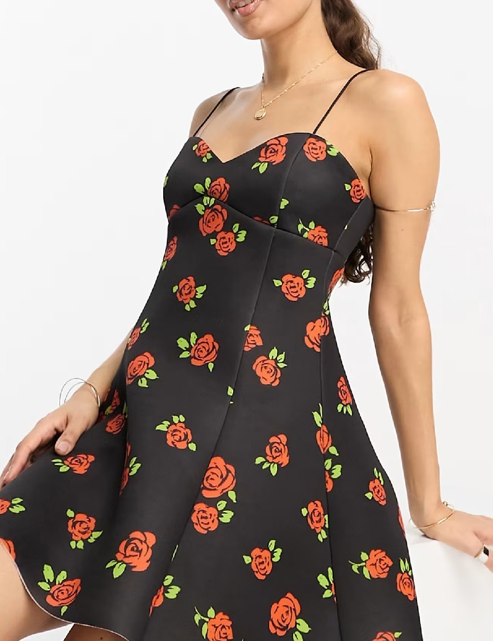 Rochie scurta River Island, negru - 1 | YEO