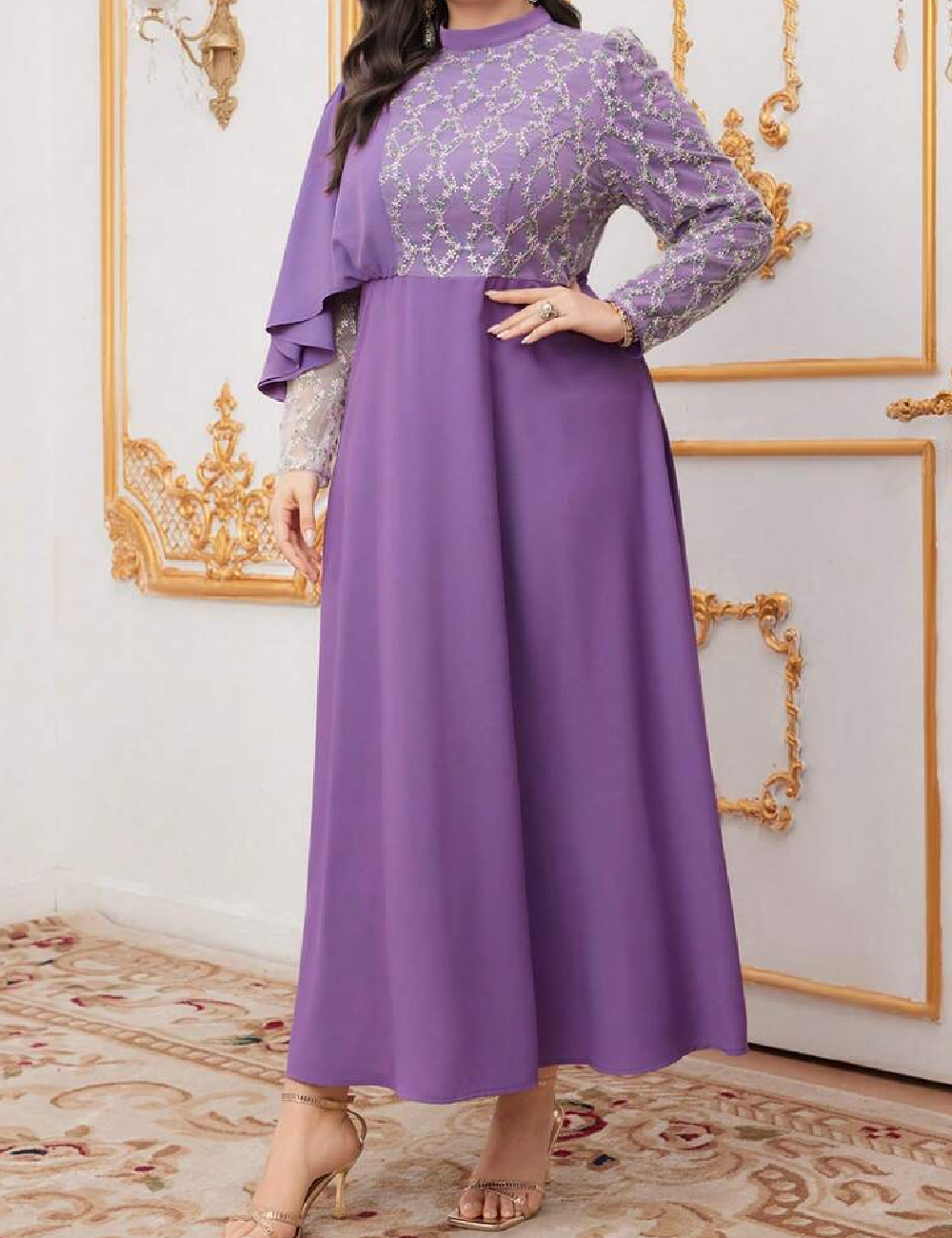 Rochie lunga SHEIN CURVE, mov
