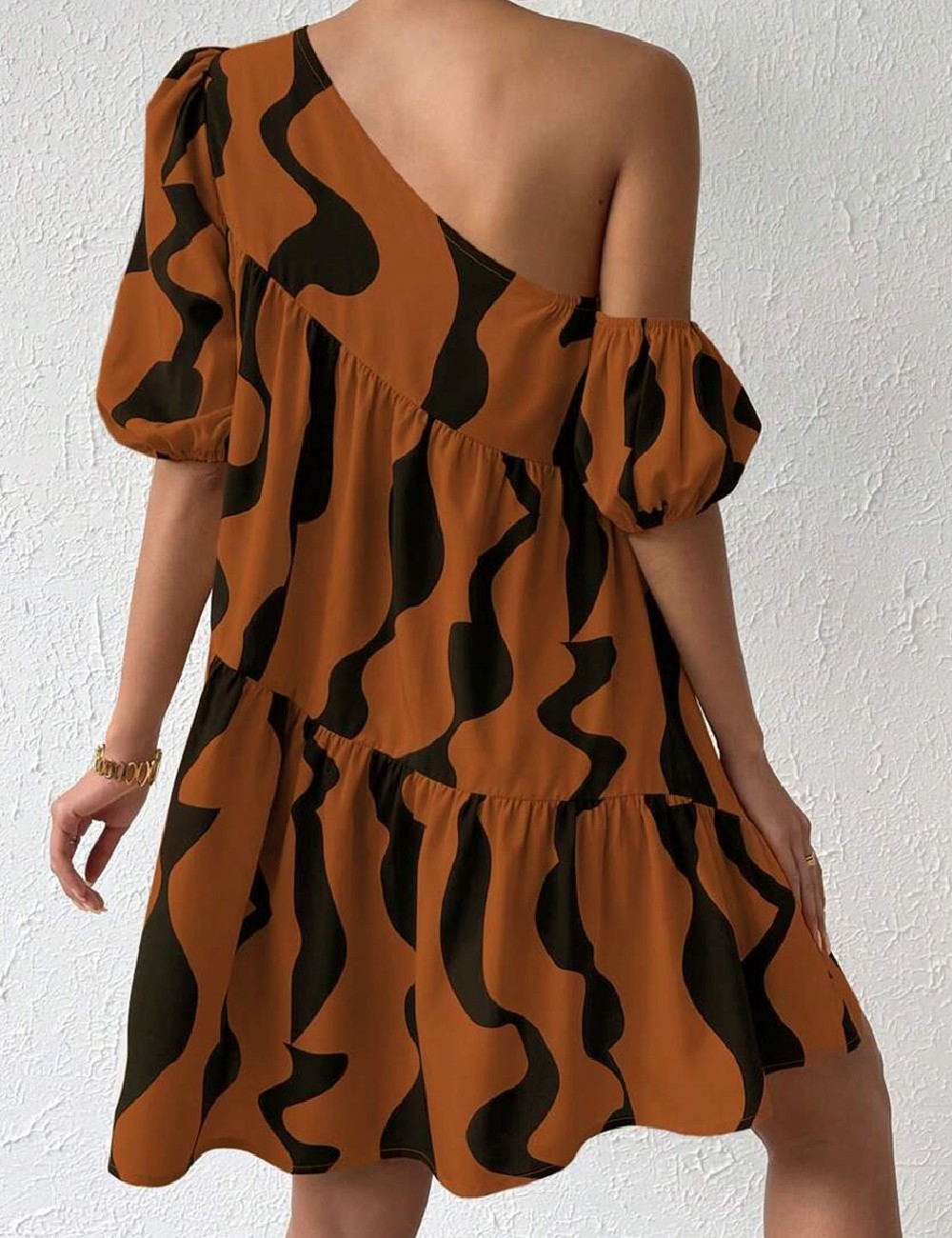Rochie scurta SHEIN, maro - 1 | YEO