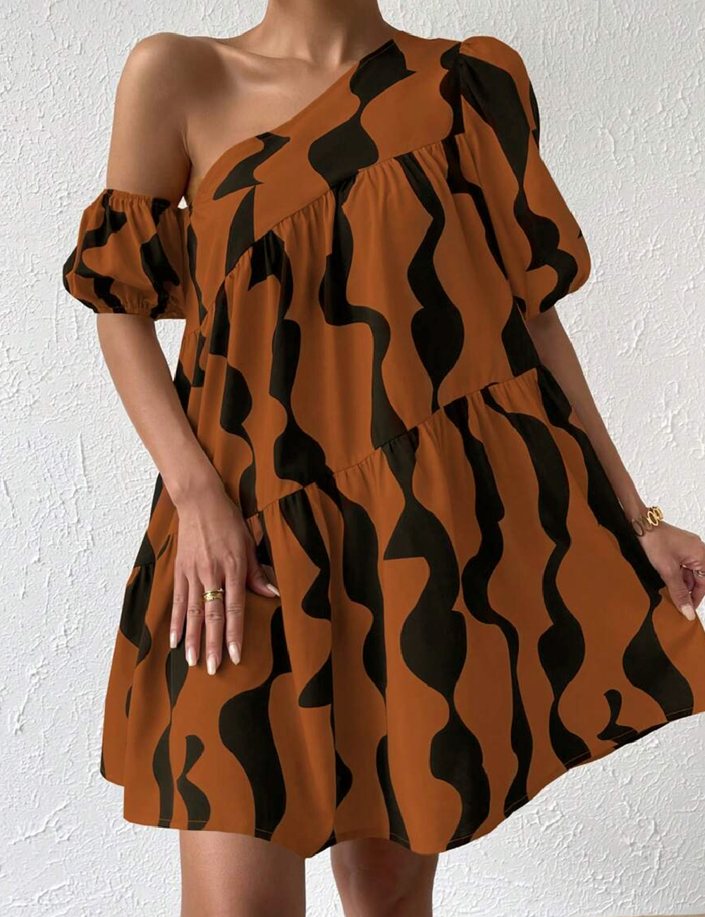 Rochie scurta SHEIN, maro