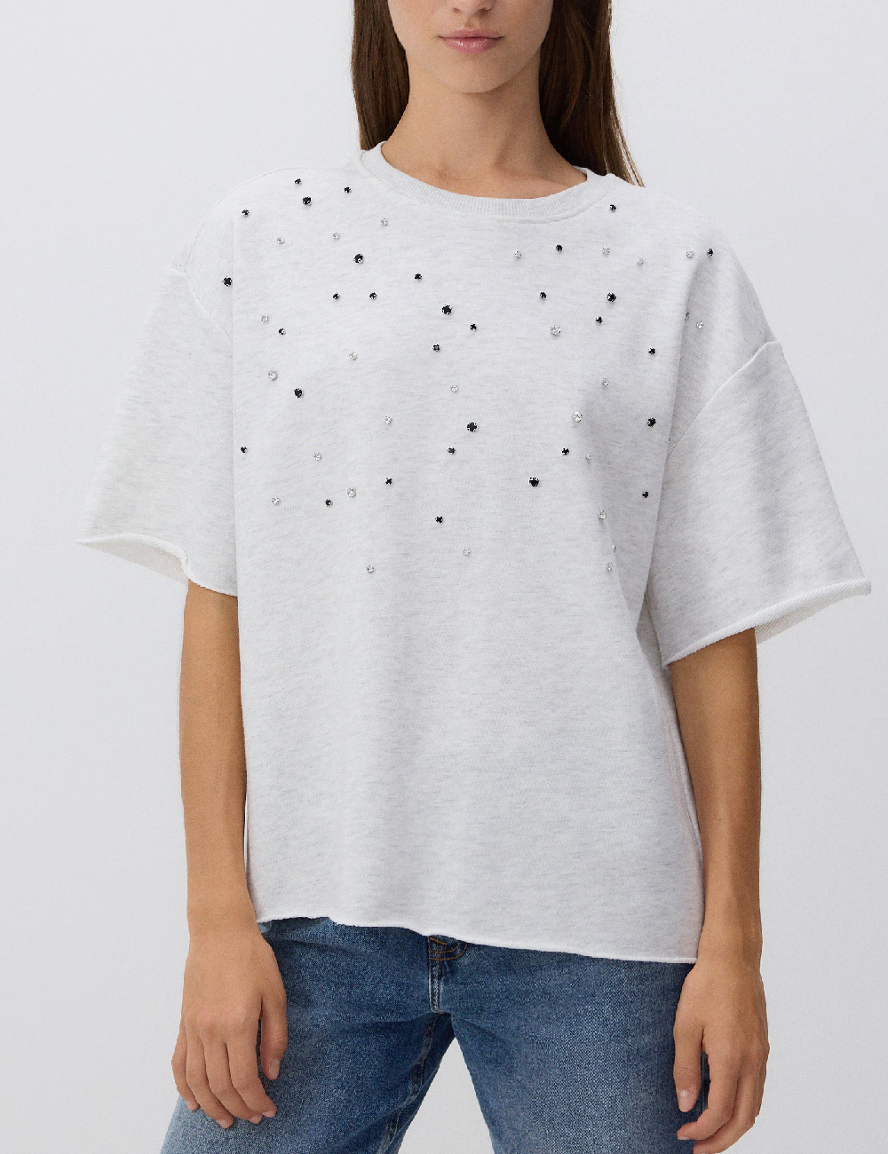 Tricou Oversize Reserved, gri deschis