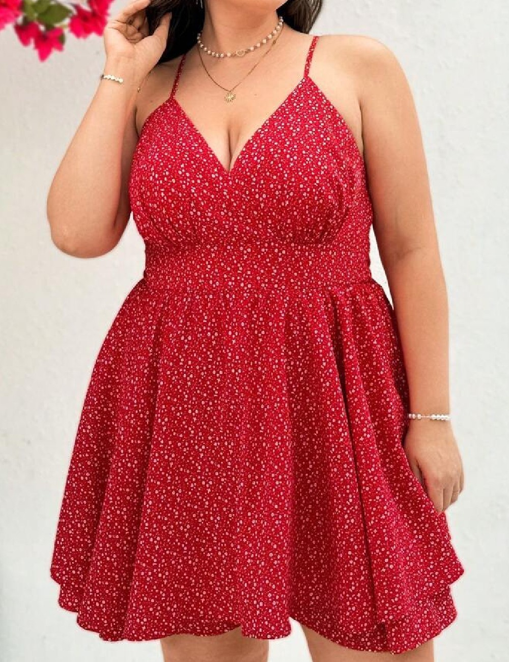 Salopeta SHEIN CURVE, rosu - 1 | YEO