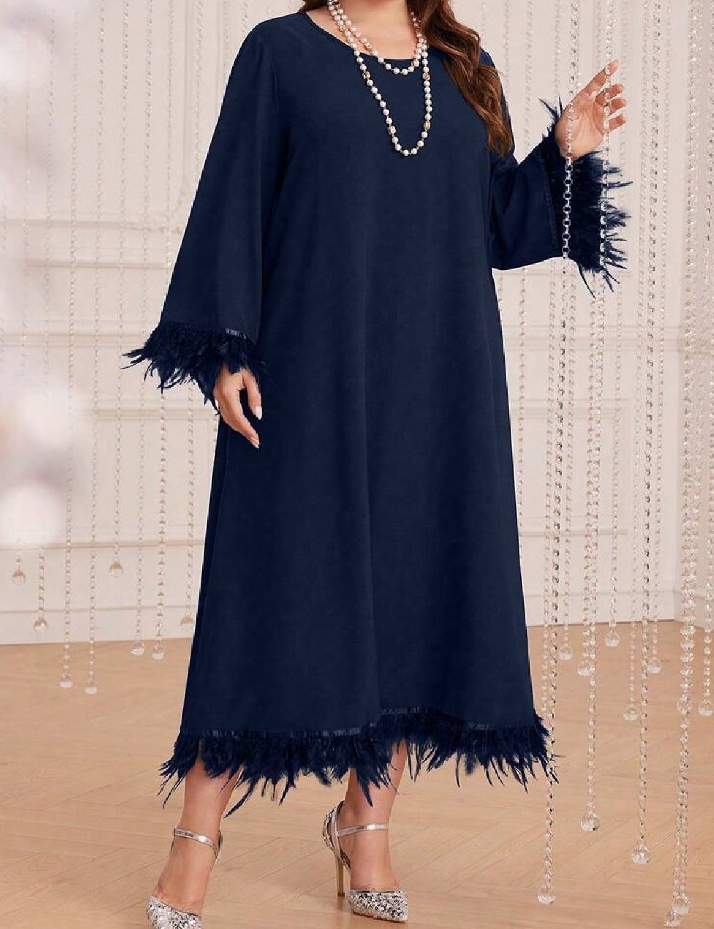 Rochie medie SHEIN CURVE, bleumarin - 1 | YEO