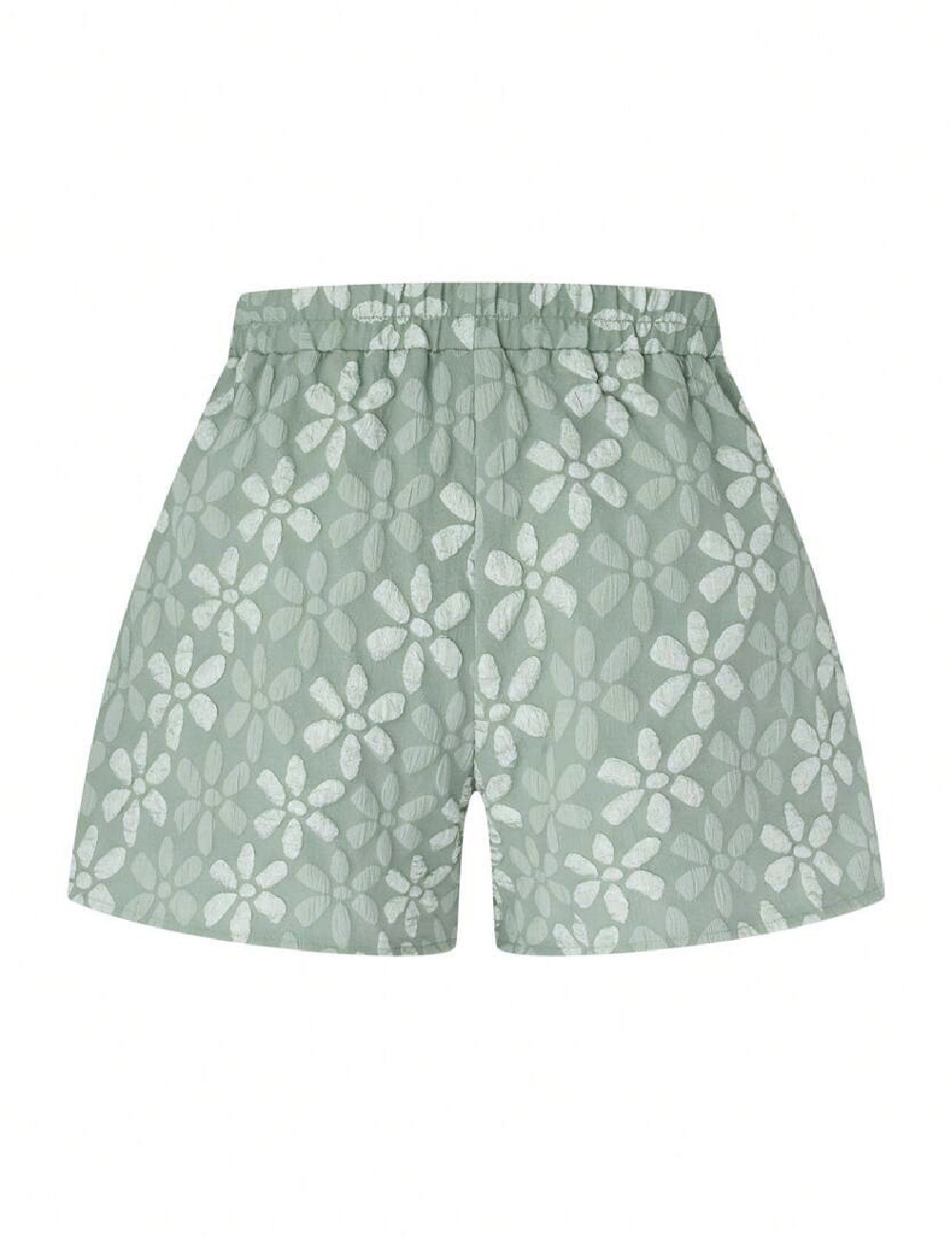 Pantaloni scurti SHEIN CURVE, verde - 1 | YEO