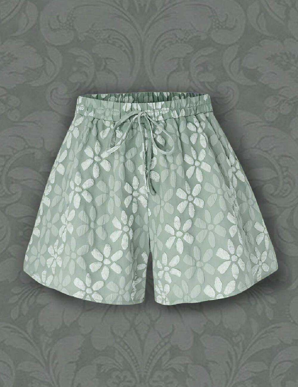 Pantaloni scurti SHEIN CURVE, verde