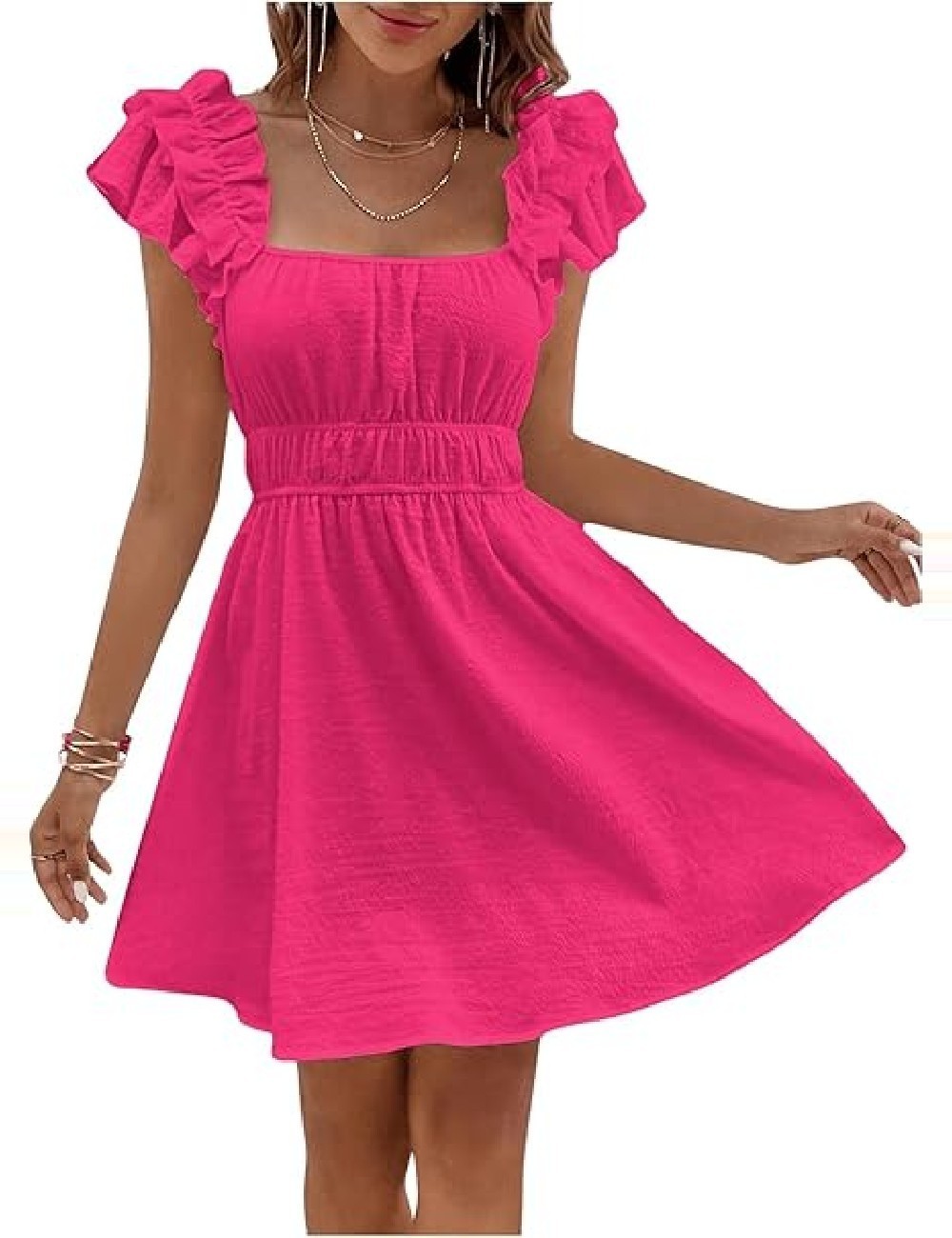 Rochie scurta SHEIN, roz - 1 | YEO