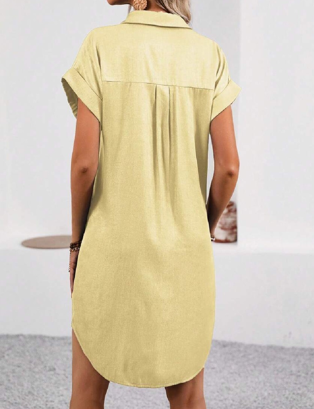 Rochie scurta SHEIN, galben - 1 | YEO