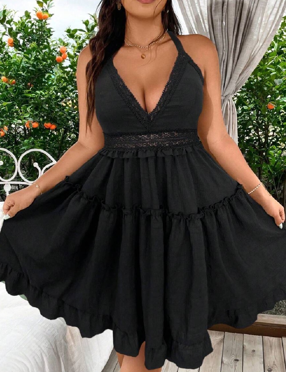 Rochie scurta SHEIN CURVE, negru - 1 | YEO
