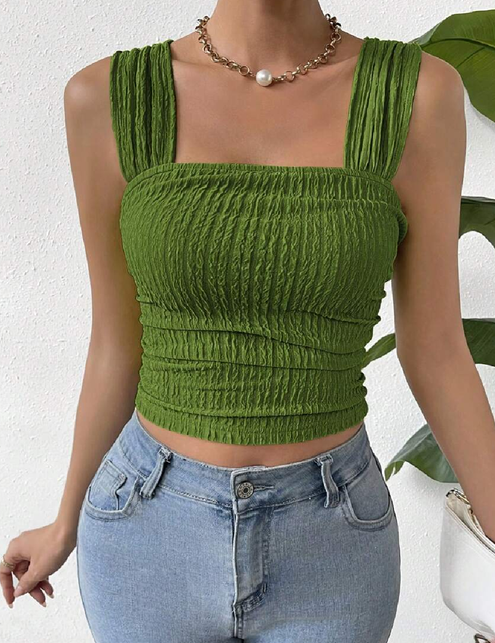Top SHEIN, verde