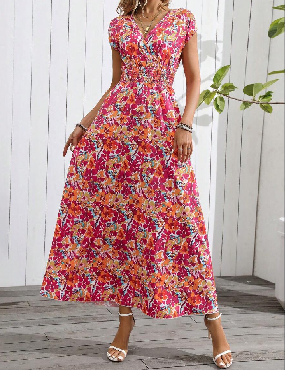 Rochie lunga SHEIN, floral print