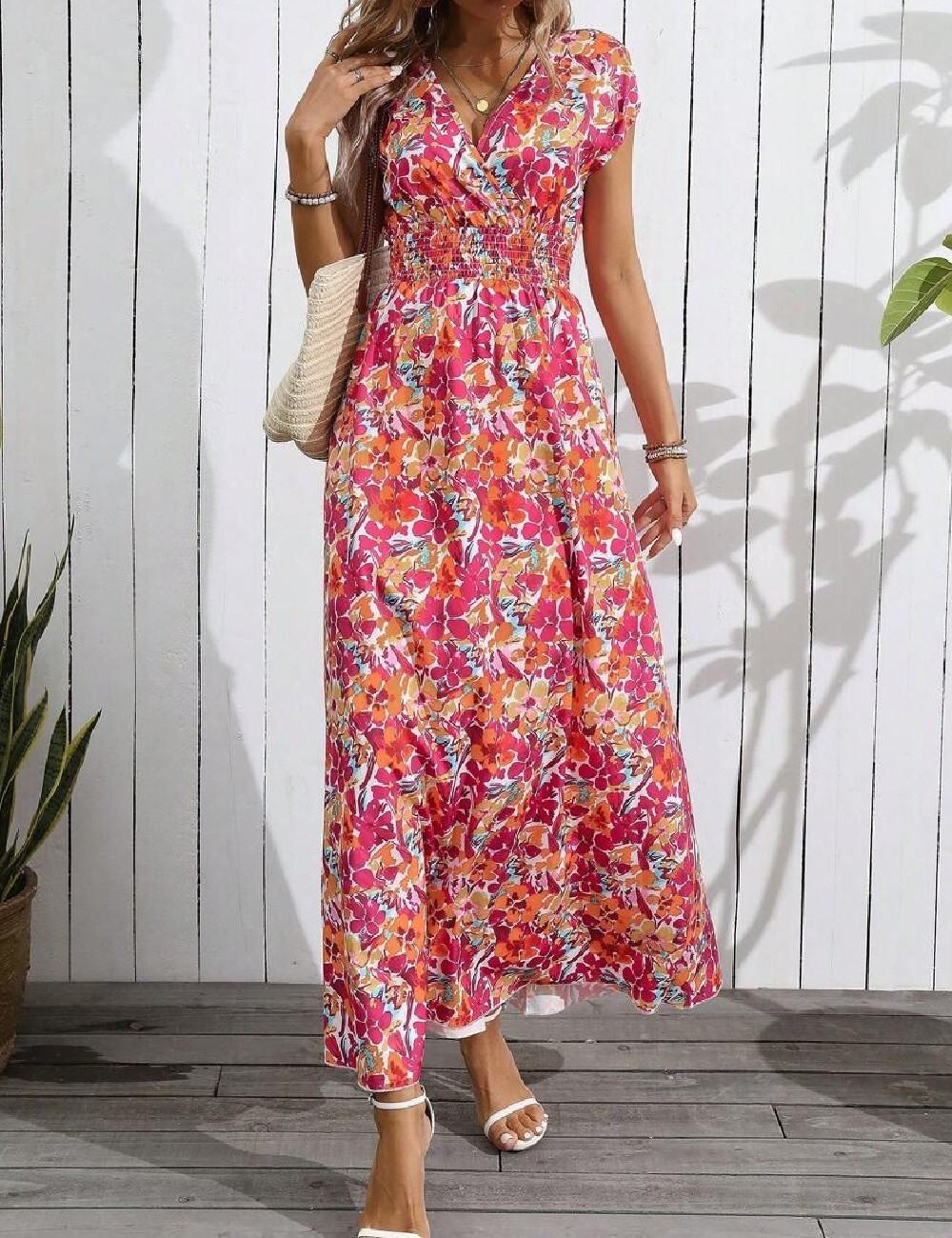 Rochie lunga SHEIN, floral print - 1 | YEO