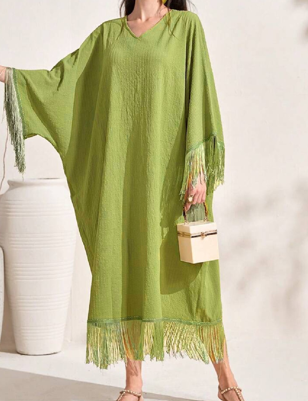 Rochie medie SHEIN, verde - 1 | YEO