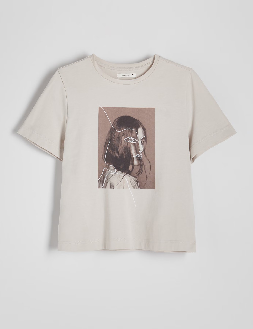 Tricou Reserved, bej - 1 | YEO