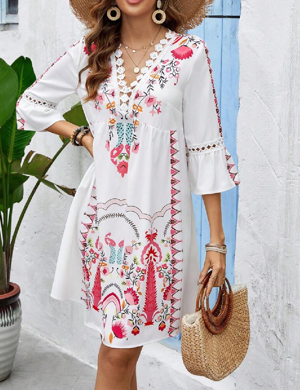 Rochie scurta SHEIN, alb