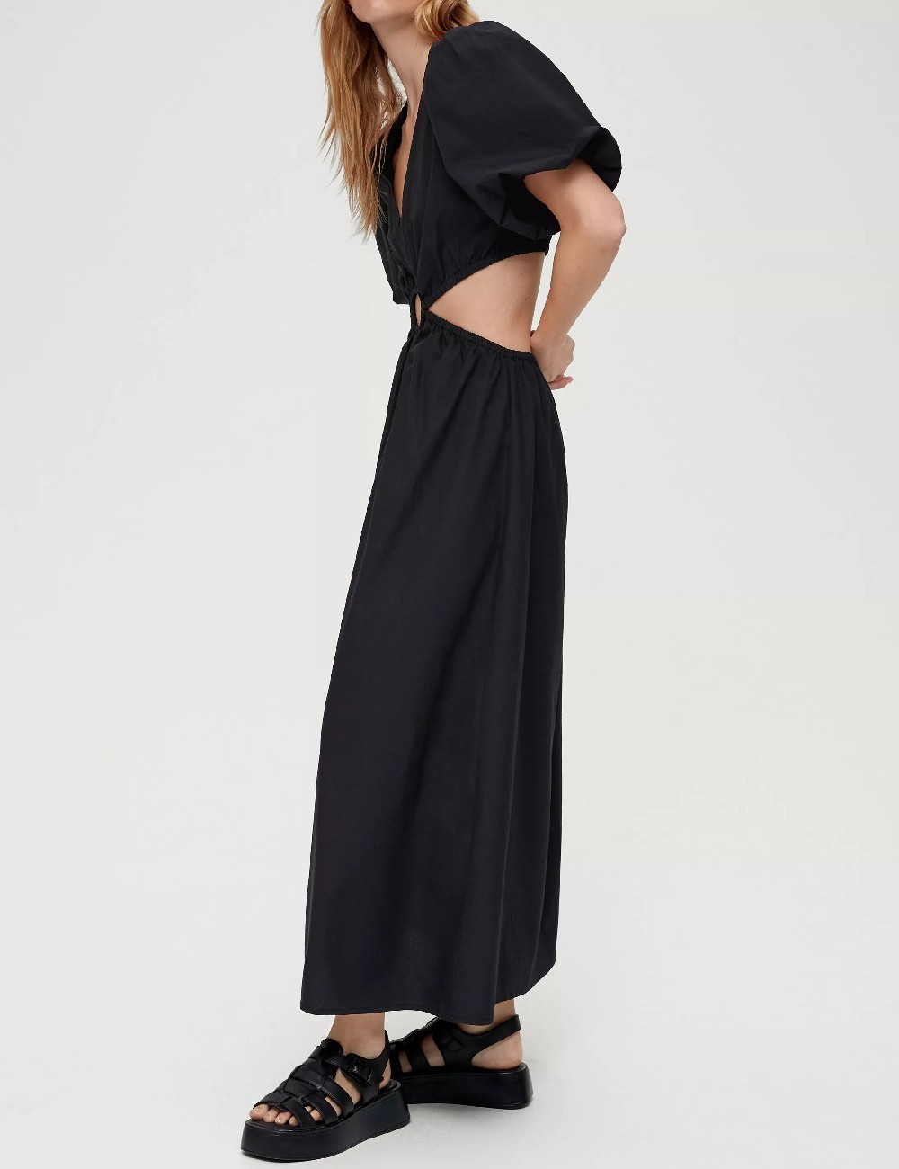 Rochie lunga Q/S, negru - 1 | YEO