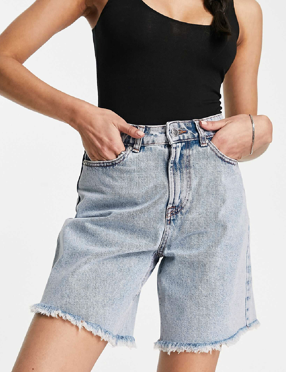 Pantaloni scurti Miss Selfridge, albastru