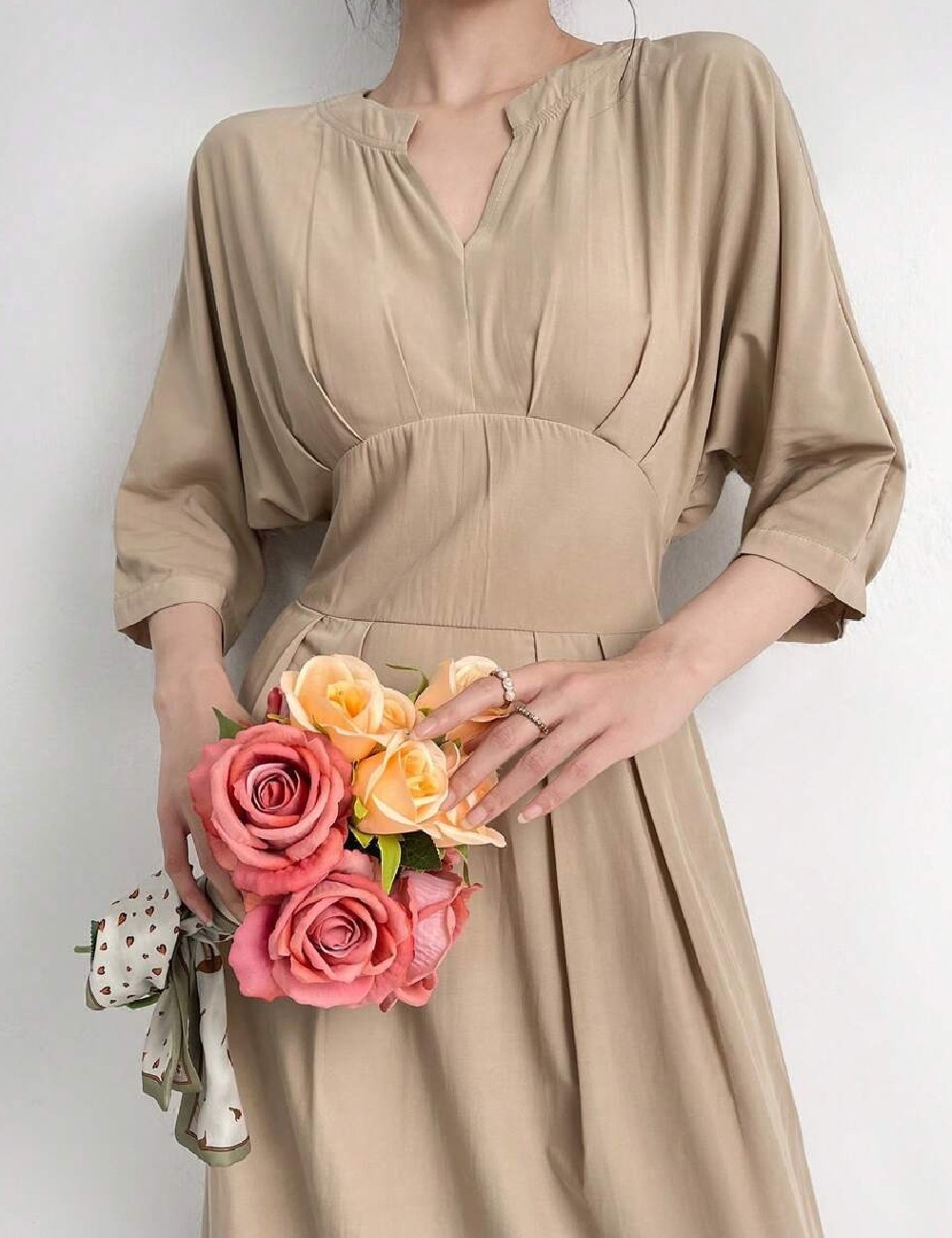 Rochie medie SHEIN, maro deschis - 1 | YEO
