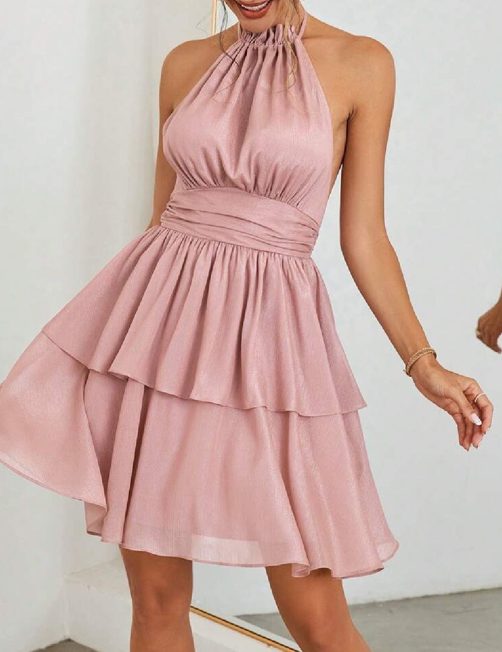 Rochie scurta SHEIN, roz - 1 | YEO