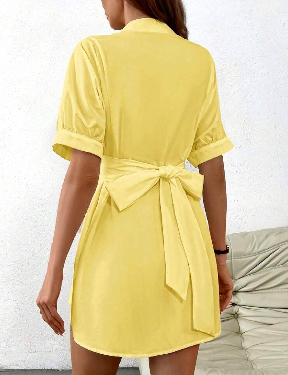 Rochie scurta SHEIN, galben - 1 | YEO