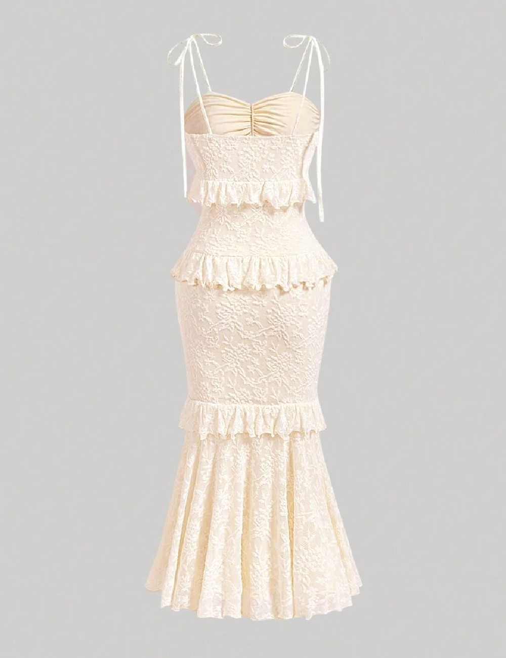 Rochie medie SHEIN, crem - 1 | YEO
